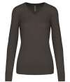 KB966 Womens' V Neck Jumper Dark Grey colour image